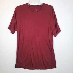 Muntagnard x SWISS Mens Sustainable Viscose Jersey Tee Top Size Large Red Luxury